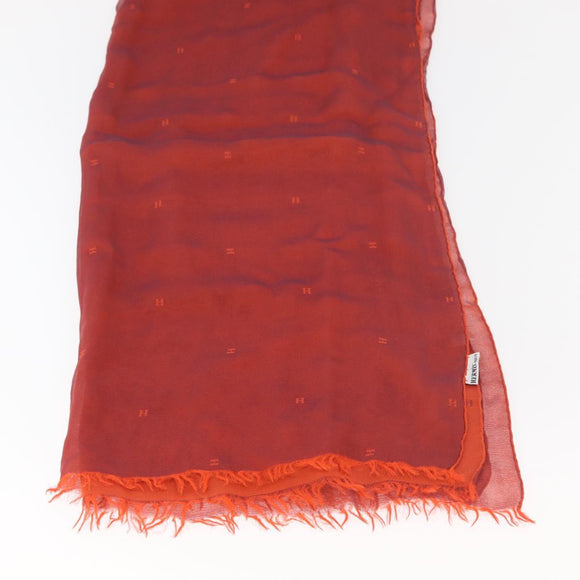 HERMES Sjaal Zijde Rood Auth bs34883A