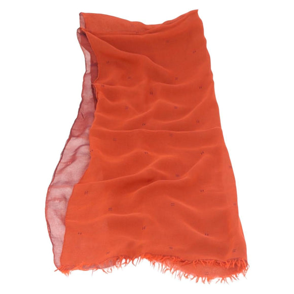 HERMES Sjaal Zijde Rood Auth bs34883A