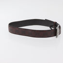 GUCCI GG Canvas Guccissima Belt Leather 2 Set Beige Black Auth bs34884-4
