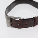 GUCCI GG Canvas Guccissima Belt Leather 2 Set Beige Black Auth bs34884-6