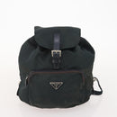 PRADA Backpack Nylon 2 Set Black Khaki Auth bs34889-10