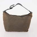 PRADA Shoulder Bag Canvas Nylon Leather 3 Set Brown White Auth bs34891-11