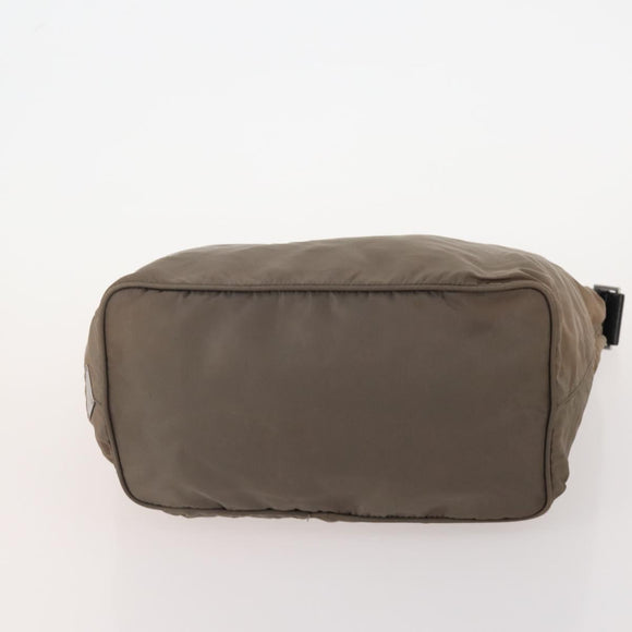 PRADA Shoulder Bag Canvas Nylon Leather 3 Set Brown White Auth bs34891
