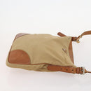 PRADA Shoulder Bag Canvas Nylon Leather 3 Set Brown White Auth bs34891-20
