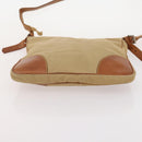 PRADA Shoulder Bag Canvas Nylon Leather 3 Set Brown White Auth bs34891-24