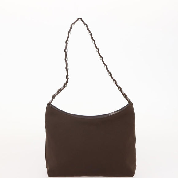 Salvatore Ferragamo Vala Bag Nylon Leather 2 Set Black Brown Auth bs34892
