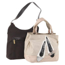 Salvatore Ferragamo Shoulder Bag Nylon 2 Set Pink Dark Brown Auth bs34893-1