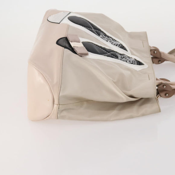 Salvatore Ferragamo Shoulder Bag Nylon 2 Set Pink Dark Brown Auth bs34893