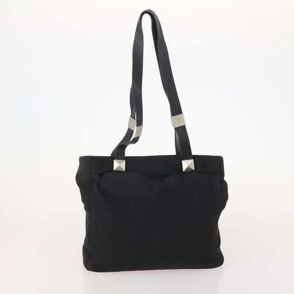 VERSACE Shoulder Bag Nylon Plastic 2 Set Black Auth bs34894