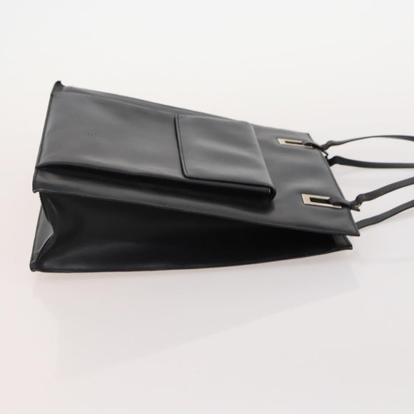 GUCCI GG Canvas GG Supreme Tote Bag Leather PVC 3 Set Black Beige Auth bs34896
