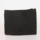 GUCCI GG Canvas GG Supreme Tote Bag Leather PVC 3 Set Black Beige Auth bs34896-17