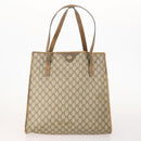 GUCCI GG Canvas GG Supreme Tote Bag Leather PVC 3 Set Black Beige Auth bs34896-2