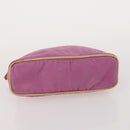HERMES Fourre Tout Hand Bag Canvas 4 Set Bordeaux White pink Auth bs34897-18