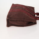 HERMES Fourre Tout Hand Bag Canvas 4 Set Bordeaux White pink Auth bs34897-4