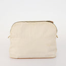 HERMES Fourre Tout Hand Bag Canvas 4 Set Bordeaux White pink Auth bs34897-9