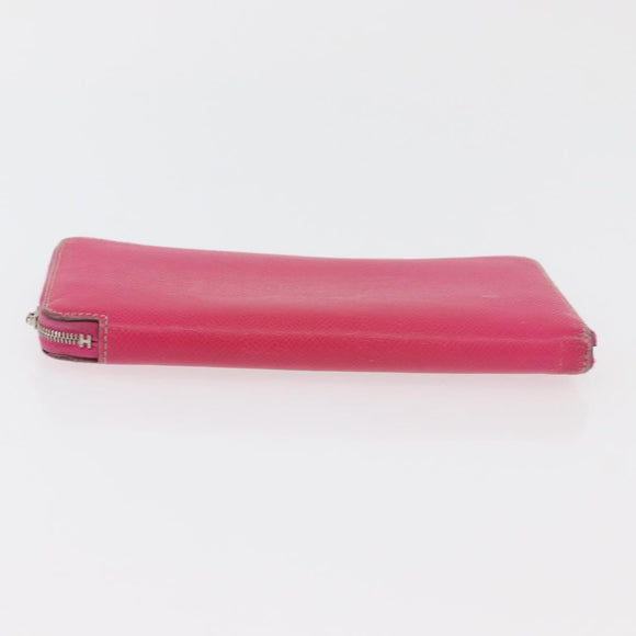 HERMES Geldbörse Leder 3er Set Pink Rot beige Auth bs34898