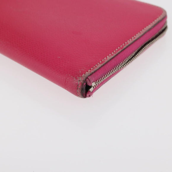 HERMES Geldbörse Leder 3er Set Pink Rot beige Auth bs34898