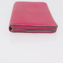 HERMES Geldbörse Leder 3er Set Pink Rot beige Auth bs34898-8