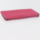 HERMES Geldbörse Leder 3er Set Pink Rot beige Auth bs34898-9
