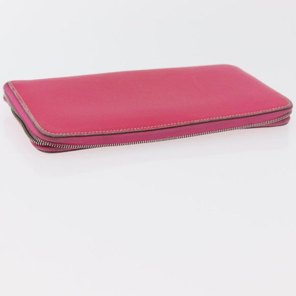 HERMES Geldbörse Leder 3er Set Pink Rot beige Auth bs34898
