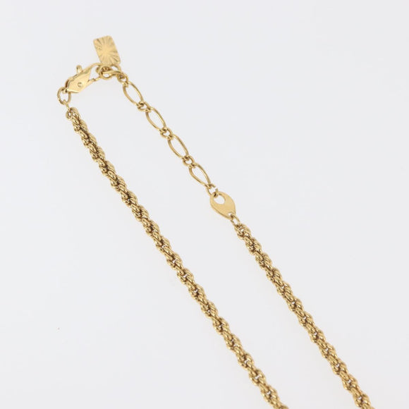 SAINT LAURENT Necklace metal Gold Tone Auth bs34901A