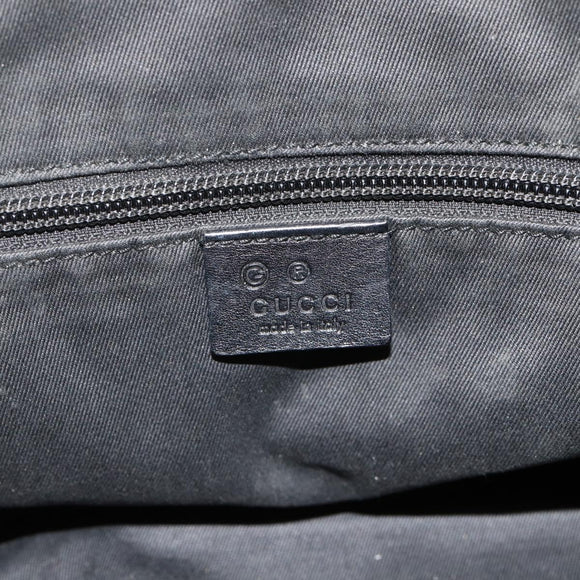 GUCCI Tote Bag Canvas 2way Black Silver 240058 Auth bs34902