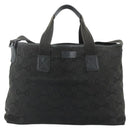 GUCCI Tote Bag Canvas 2way Black Silver 240058 Auth bs34902-13