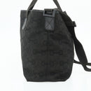 GUCCI Tote Bag Canvas 2way Black Silver 240058 Auth bs34902-3