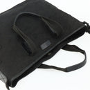 GUCCI Tote Bag Canvas 2way Black Silver 240058 Auth bs34902-6