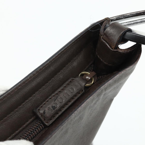 GUCCI Shoulder Bag Leather Brown 001 2122 1822 Auth bs34903