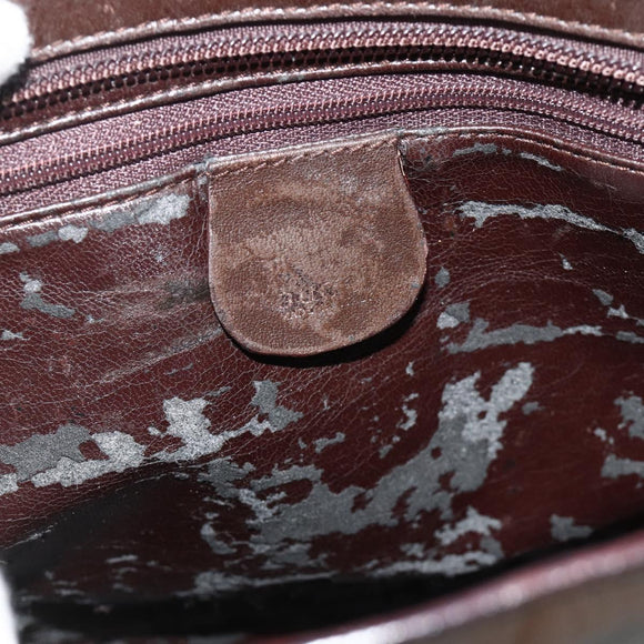 GUCCI Shoulder Bag Leather Brown 001 2122 1822 Auth bs34903