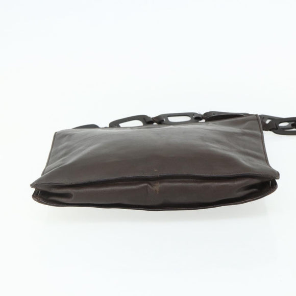 GUCCI Shoulder Bag Leather Brown 001 2122 1822 Auth bs34903