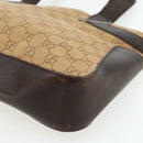 GUCCI GG Canvas Tote Bag Beige Silver 73983 Auth bs34904-14