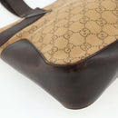 GUCCI GG Canvas Tote Bag Beige Silver 73983 Auth bs34904-9