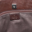 GUCCI GG Canvas Tote Bag Beige Silver 73983 Auth bs34904-10