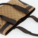 GUCCI GG Canvas Tote Bag Beige Silver 73983 Auth bs34904-6