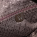 GUCCI Bamboo Tote Bag Nylon Khaki Silver 002 2058 0412 5 Auth bs34905-15
