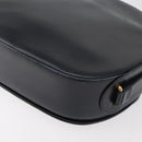 CARTIER Shoulder Bag Leather Navy Gold Auth bs34907-16
