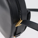 CARTIER Shoulder Bag Leather Navy Gold Auth bs34907-10