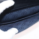 CARTIER Shoulder Bag Leather Navy Gold Auth bs34907-22