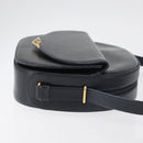 CARTIER Shoulder Bag Leather Navy Gold Auth bs34907-3