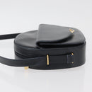 CARTIER Shoulder Bag Leather Navy Gold Auth bs34907-4