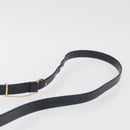 CARTIER Shoulder Bag Leather Navy Gold Auth bs34907-8