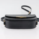 CARTIER Shoulder Bag Leather Navy Gold Auth bs34907-5