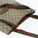 GUCCI GG Supreme Web Sherry Line Bag PVC Beige Red Green 89 02 003 Auth bs34909-6
