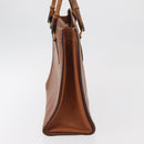 GUCCI Bamboo Tote Bag Leather Brown Gold 002 1186 0260 Auth bs34911-4