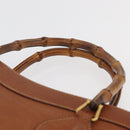 GUCCI Bamboo Tote Bag Leather Brown Gold 002 1186 0260 Auth bs34911-8
