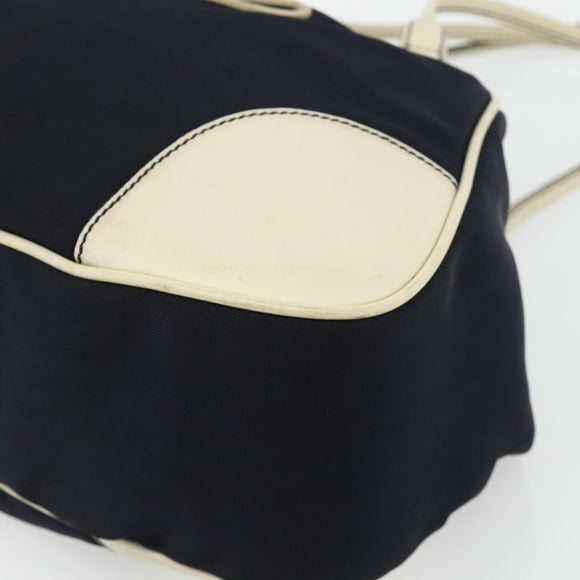 GUCCI Tote Bag Canvas Gold Navy 169949 Auth bs34912