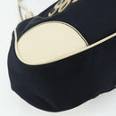 GUCCI Tote Bag Canvas Gold Navy 169949 Auth bs34912-14
