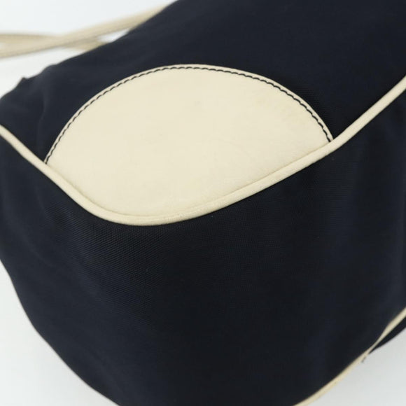 GUCCI Tote Bag Canvas Gold Navy 169949 Auth bs34912